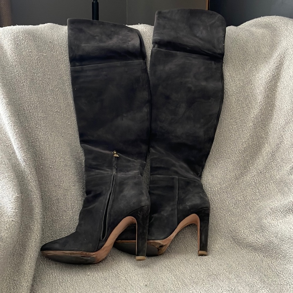 Joie graphite color suede knee high boots. Worn once in perfect condition!